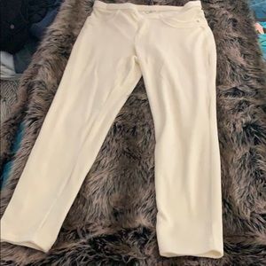Winter White-stretchy Corduroy  looking Pants